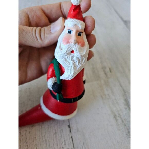 Vintage metal unique Santa ornament Xmas tree jointed - Picture 6 of 8